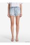 Trendlucky Women's Stoned Jean Shorts with Ripped Detail - 2
