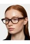 Karlo Brown Retro Unisex Black Oval Cat Model Women's Men's Blue Light Protection Glasses