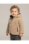 Baby Boy Winter Welsoft Hooded Zippered Lamb Cardigan, 1-2-3-4 Years Old Winter Plush Jacket - 4
