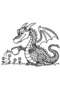 Cute Dragon 40-Page Coloring Book-Thick Pages (21 X 21 cm) Suitable for Children and Adults - 4