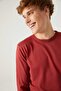 Regular Fit Pomegranate Flower Non-Pilling Crew Neck Knitwear Sweater - 3