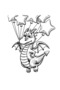 Cute Dragon 40-Page Coloring Book-Thick Pages (21 X 21 cm) Suitable for Children and Adults - 2