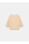 10856 Glitter Short Sleeve Sweater-Beige - 6