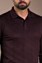 Men's Plum Patterned Polo Neck Tricot - 2