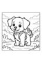 Puppy Life 40-Page Coloring Book-Thick Pages (21 X 21 cm) Suitable for Children and Adults - 7