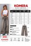 Women's Coffee Color Baggy 9W_S34 High Waist 100% Cotton Denim Pants - 4