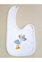 Jr Bunnies Stork Patterned Baby Food Bib – White with Snap Fasteners - 3