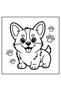 Cute Corgi 40-Page Coloring Book-Thick Pages (21 X 21 cm) Suitable for Children and Adults - 3