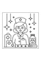 Nurse 40 Sheet Coloring Book-Thick Pages (21 X 21 cm) Suitable for Children and Adults - 5