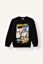 Overshirt Fit Printed Sweatshirt for Boys (26 Wn)