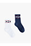 Patterned 2-Piece Cotton Sock Set - 2