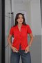 Red Reyna Polo Collar Cardigan - 2