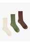 Multi-Colored Cotton 3-Piece Sock Set - 2