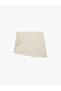 A-Line Asymmetrical Mini Skirt with Fabric Detail - 2