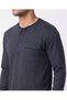 Men's Patterned Long Sleeved Pajama Set - 5