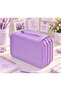 72-Hole Multi-Compartment Large Capacity Easy Practical Portable Erasable Black Pink Purple Oxford Cloth 4-Layer Painter's Pencil Holder Pencil Case Bag - 2