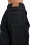 Women's Water Washed Balloon Fit Design Jeans with Embroidery and Fold Detail on the Front - 6