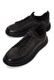 Men's Gray Lace-Up Thick-Soled Leather Sneaker Wm660010Dk - 8