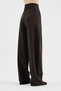 Women's High Waist Trousers with Zipper Detail on the Front and Elastic Design on the Back - 5