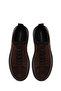Men's Brown Lace-Up Thick-Soled Leather Sneaker Wm660010Dk - 4