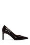 Women's Burgundy Thin Heeled Patent Leather Stiletto Af140004Dr