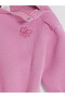 Özmarka New Season Pink Floral Embroidered Baby Girl Tracksuit Set - 7