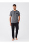 Men's Short Sleeved Patterned Pajama Set - 4