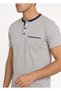 Men's Patterned Short Sleeve Pajama Set - 3