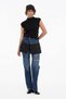 Women's Straight Fit Design Jeans with Detachable Skirt Detail - 5