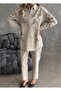 Women's Front Beaded Embroidered Denim Oversize Shirt - 4