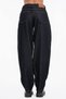 Women's Water Washed Balloon Fit Design Jeans with Embroidery and Fold Detail on the Front - 3