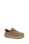 Zero Men's Beige Lace-Up Thick Sole Fabric Sneaker Wm680072Kk - 7