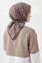 Soft Scarf Retro Geometric Dark Mink - 2