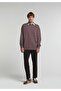 Regular Fit Mid Waist Straight Leg Men's Brown Trousers - 3