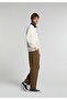 Relaxed Fit Mid-Waist Wide Leg Men's Brown Trousers - 3