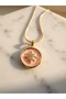 Vintage Design Zircon Stone North Star Gold Steel Necklace