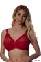 Ilkestor Burgundy Lace Gathering Bra - 503 - (35558) Size 90 - 3