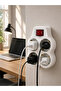 Wireless Wall-Mounted 4-Outlet Power Strip with Switch Electrical Socket Multiplier - 5