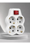 4-Outlet Socket Adapter with Switch, Compact Socket Multiplier for Direct Connection to the Socket - 2