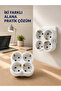 Single Socket 4-Way Socket Adapter, Multi-Connector That Is Directly Connected to the Socket, 2 Piece Set