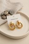 316L Steel Gold Color Hoop Model Earrings