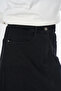 Denim Skirt with Stitching Detail Black - 6