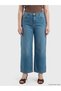 Alita City Farkıyla Soulife Blue Denim Straight Wideleg High Waist Wide Leg Women's Jean Pants - 2