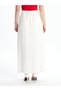 Alita City Lcw Vision White Poplin Plain Midi Women's Skirt with a Difference - 4