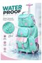 Kids Backpack, 3 set Rolling Backpacks For Girls, Fashion Printed Trolley School Bags, Large Capacity Wheeled Luggage Bag, Kids' Water poof Backpack, Students Book Bag For School Girls, Girl - 8