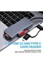 قارئ بطاقات USB C USB3.0 SD، قارئ بطاقات متعدد الوظائف 5 في 1 لبطاقات SD/TF/CF/Micro SD/MS/M2، بدون برامج تشغيل لأجهزة آيفون - 6