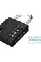 ZHEGE 4-Digit Combination Padlock, Heavy Duty Weatherproof (Black, 1 Pack) - 3