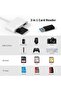 3 in 1 USB C SD Card Reader, USB 2.0 High Speed Memory Card Reader Adapter - Supports SD/Micro SD/SD - 7