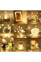 50 مصباح LED يعمل بالبطارية، سلسلة أضواء نحاسية بطول 5 متر/16 قدم، إضاءة دافئة بيضاء للاستخدام الداخلي والخارجي - 6