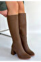 Morena Mink Skin Beige Heeled Boots - 3